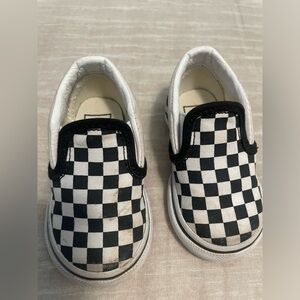 Toddler slip on size 4 checkered vans